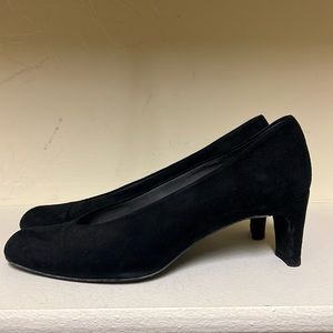 Stuart Weitzman black suede pumps